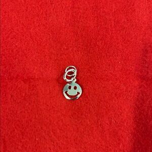 EUC Silver Smiley Face Charm